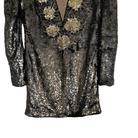 X By NBD Bryson Embellished Mini Dress in Pewter & Gold - Picture 7 of 10